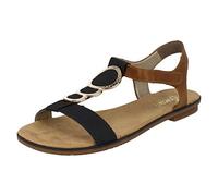 Rieker 64278-16, Women's Open toe Sandal, Blue (Navy/Tan), 7.5 UK (41 EU)