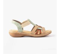 Rieker 65918-52 Womens Sandals - Green Combination - UK 6.5 - Green