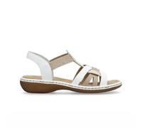 Rieker 65918-81 Womens White Combi Lightweight Elasticated Sandals Comfort