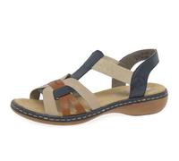 Rieker 65918 Elasticated Strappy Full Sandal (Green, UK Footwear Size System, Adult, Women, Numeric, Medium, 5)