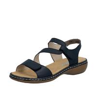 Rieker 659C7-16 Navy Leather Womens Comfortable Sandals