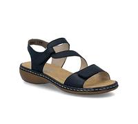 Rieker 659C7-16 Navy Leather Womens Comfortable Sandals