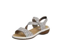 Rieker 659C7 Ladies White Hook & Loop Sandals White