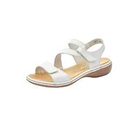 Rieker 659C7 Ladies White Hook & Loop Sandals White