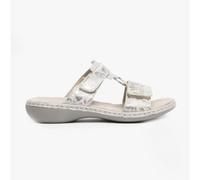 Women's Rieker 659X6-80 Womens Sandals Metallic - Silver - Size: 4