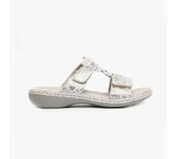 Rieker Ladies Casual Adjustable Mules 659X6-80 - Metallic Leather - UK Size 6.5 - EU Size 40 - US Size 8.5
