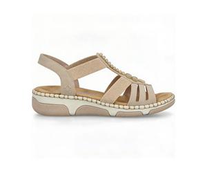 Rieker 66201 Slingback Sandals in Light Brown - UK 6.5 - Light Brown