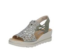 Rieker 67465, Wedge sandals Woman, Green, 42 EU