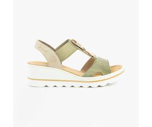 Rieker 67498-52 Womens Sandals - Green Combination - UK 6 / EU 39