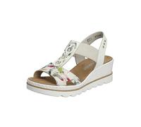 Rieker 67498 Ladies Multi Elasticated Sandals White