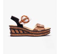 Rieker 68176-64 Womens Sandals Beige Multi - Size UK 7.5