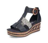 Rieker - 68182 cuir 6 cm noir - 68182 - CUIR - 6 CM - NOIR - 39, Black