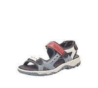 Rieker Women's 68872 Closed Toe Sandals, Multicolor (Adria/Bianco/rosso/Black), 7 UK