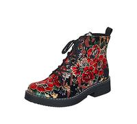 Rieker 70010 Ladies Ankle Boots Black/Combi, 6 UK (70010-90)