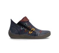Rieker 72581-14 | Blue | Ladies Colourful Casual Flat Ankle Boots