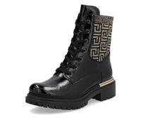 Rieker 72607-00 Black patent Womens Biker Boots in a Plain Synthetic in Size 40