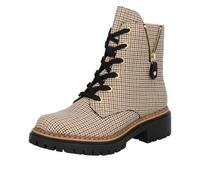 Rieker 72617 Women's Lace-Up Ankle Boots, beige, 6 UK