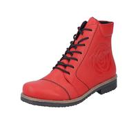 Rieker 73504-33 Women's Lace-Up Boots Faux Leather Red, Red 33, 6.5 UK