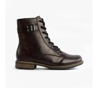 Rieker 74802 Womens Faux Leather Lace-Up Breathable Casual Red/Combi Ankle Boots