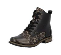 Rieker 74842 black and bronze two tone lace up boots (Black, 6, UK Footwear Size System, Adult, Women, Numeric, Medium, 6)