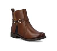 Rieker 74856-22 Cognac leather Womens ankle boots in a Plain Leather in Size 38