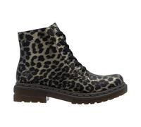 Rieker 78240-90 Black Leopard Womens Biker Boots in a Plain Synthetic in Size 38