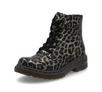 Rieker 78240-90 Black Leopard Womens Biker Boots