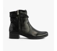 Rieker 78656 Womens Leather Zip Up Breathable Casual Black Ankle Boots