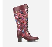 Rieker 96040 Womens Synthetic Lace-Up Knee High Boots Black Combination