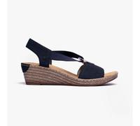 Rieker Ladies Wedge Heeled Sandals 624H6-14 - Blue Synthetic - UK Size 4 - EU Size 37 - US Size 6
