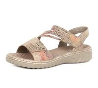 Rieker Multi Hook & Loop Sandals for Ladies | Rieker 60464-90 Colour: Metallic, Size: EU 40 / UK 6.5