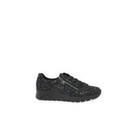 Rieker Autumn Womens Trainers 6.5 UK Black Metallic Print