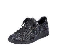 Rieker Autumn Womens Trainers 6.5 UK Black Metallic Print