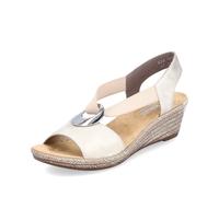 Rieker Beige Elasticated Sandals for Ladies | Rieker 624H6-60 Size: EU 36 / UK 3.5, Colour: Beige