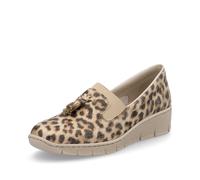 Rieker Beige Elasticated Shoes for Ladies | Rieker Colour: Brown Brown 42