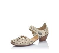 Rieker Beige Hook & Loop Shoes for Ladies | Rieker 43753-60 Colour: Beige, Size: EU 38 / UK 5