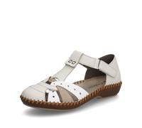 Rieker Beige Hook & Loop Shoes for Ladies | Rieker M1655-61 Size: EU 38 / UK 5, Colour: Beige