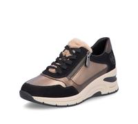 Rieker Beige Zip Shoes for Ladies | Rieker N9301-90 Colour: Metallic, Size: EU 39 / UK 6