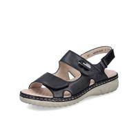 Rieker Black Hook & Loop Sandals for Ladies | Rieker 60462-00 Colour: Black, Size: EU 36 / UK 3.5