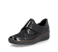 Rieker Black Hook & Loop Shoes for Ladies | Rieker 487C0-00 Colour: Black, Size: EU 39 / UK 6