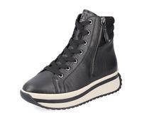 Rieker Ladies Chunky Platform Fleece Lined Ankle Boots W0962-00 - Black Leather - UK Size 7.5 - EU Size 41 - US Size 9.5
