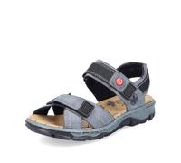 Rieker Blue Hook & Loop Sandals for Ladies | Rieker 68851-14 Size: EU 40 / UK 6.5, Colour: Blue
