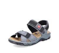 Rieker Blue Hook & Loop Sandals for Ladies | Rieker 68851-14 Size: EU 38 / UK 5, Colour: Blue