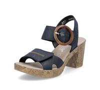 Rieker Chunky Heeled Sandal (Navy, UK Footwear Size System, Adult, Women, Numeric, Medium, 5)