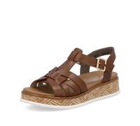 Rieker Brown Hook & Loop Sandals for Ladies | Rieker W0853-24 Colour: Brown, Size: EU 39 / UK 6