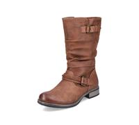 Rieker 98860 Womens Warm Lining Casual Zip Boots-Nut Brown