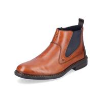 Rieker Mens Smart Casual Chelsea Boots with Zip Fastening and Side Stretch Panel Great for Everyday Wear-22 - Brown Leather - UK Size 10.5 - EU Size 45 - US Size 11.5