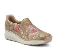 Rieker Ready 2 go 48761 Shimmer Suede Neutral Tone Slip on Shoes (Multi, UK Footwear Size System, Adult, Women, Numeric, Medium, 6.5)
