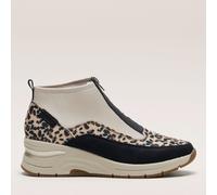 Rieker N9362 wedge heel sneaker boots with zip fastening (Leopard, UK Footwear Size System, Adult, Women, Numeric, Medium, 8)