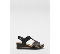 Rieker Circle Detail Wedge Sandal BEIGE SIZE 5